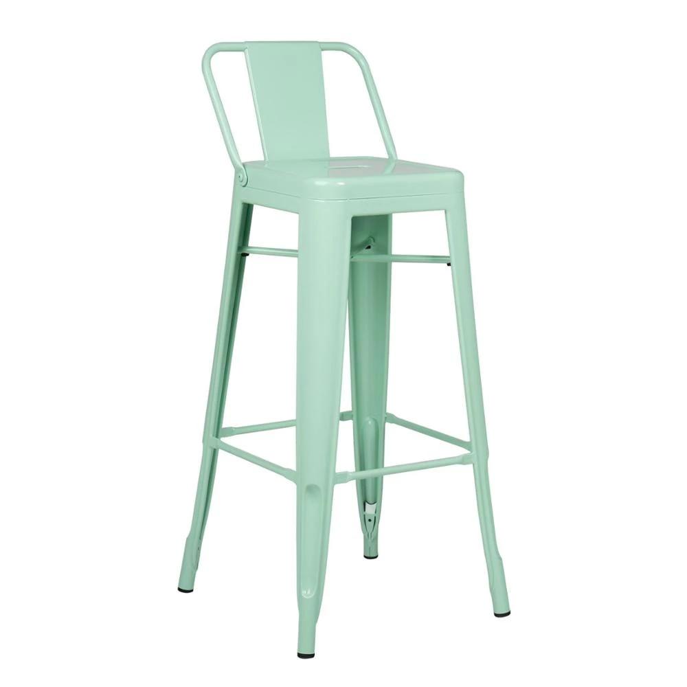 Taburete Tolix Alto Acero Con Respaldo - Imagen 4