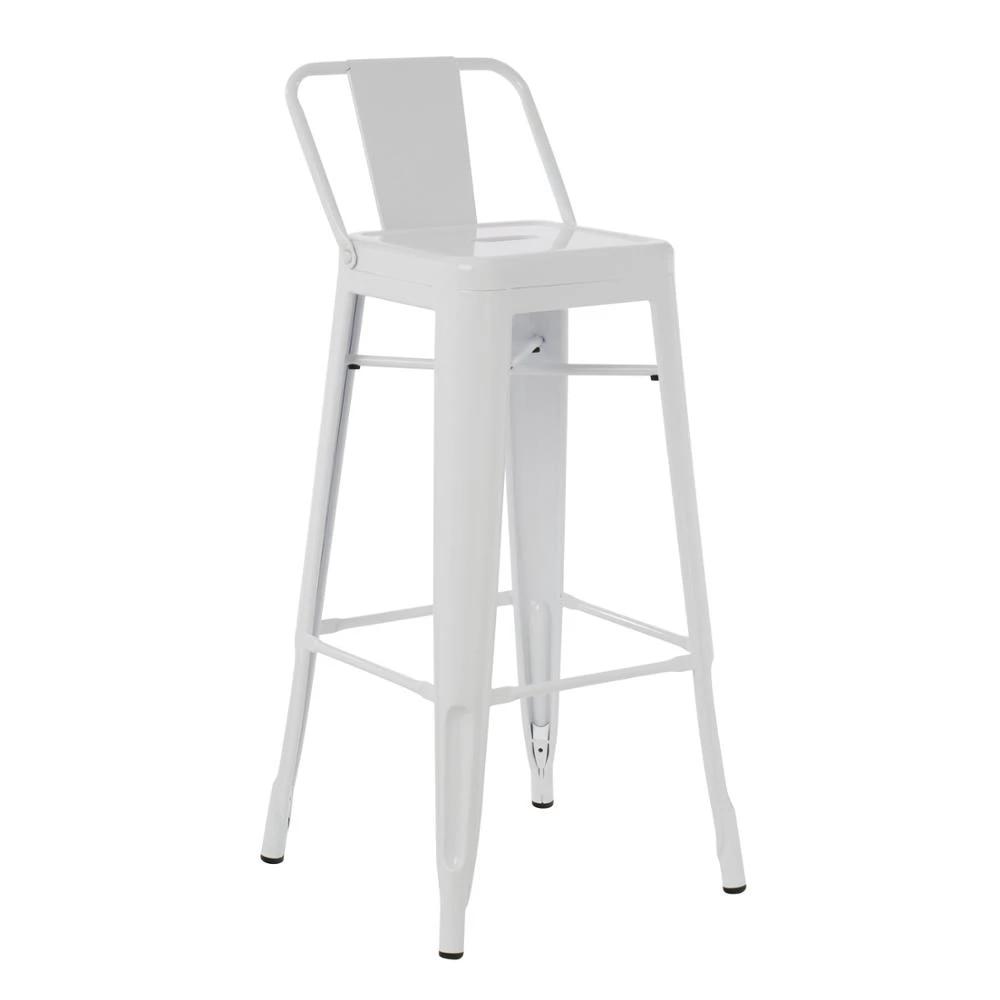 Taburete Tolix Alto Acero Con Respaldo - Imagen 2