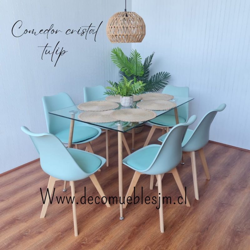 Comedor Elena Rectangular vidrio tulip