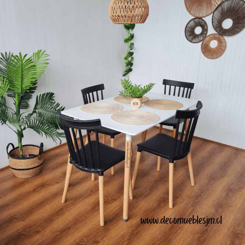 Comedor Rectangular con Sillas Windsor