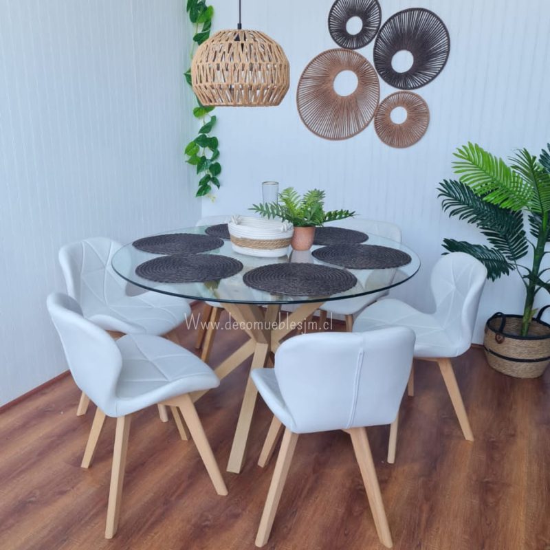 Comedor Elite Mariposa Eco cuero Tulip