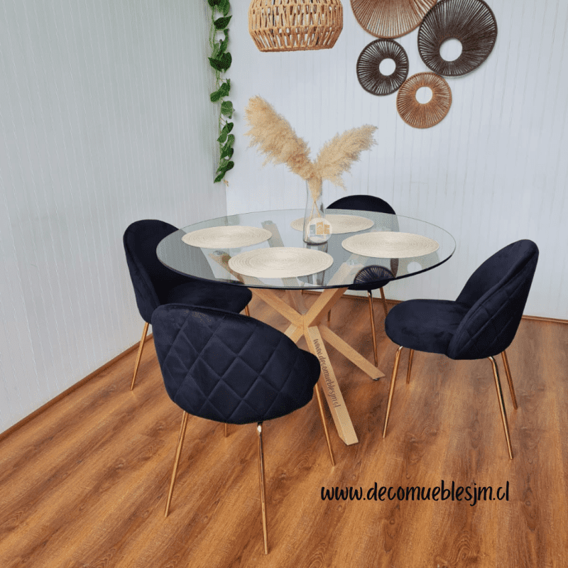 Comedor Elite Velvet Gold - Imagen 4