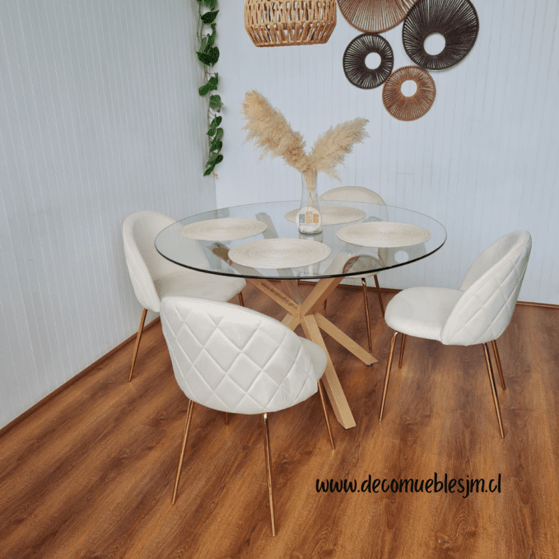 Comedor Elite Velvet Gold - Imagen 2