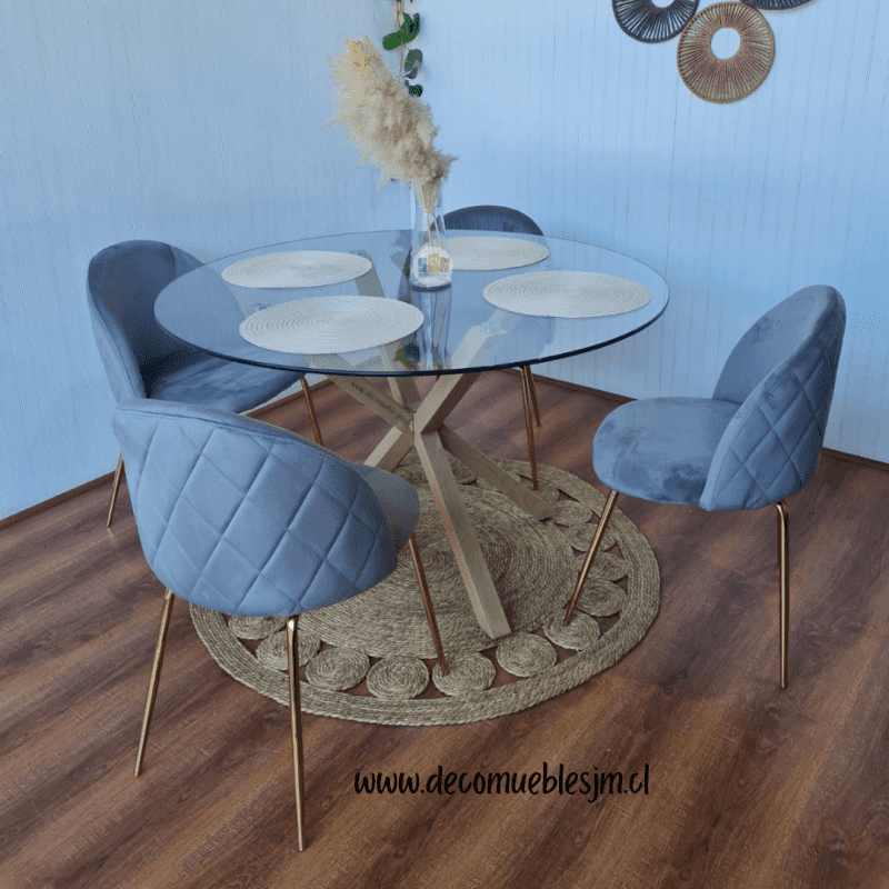 Comedor Elite Velvet Gold - Imagen 3