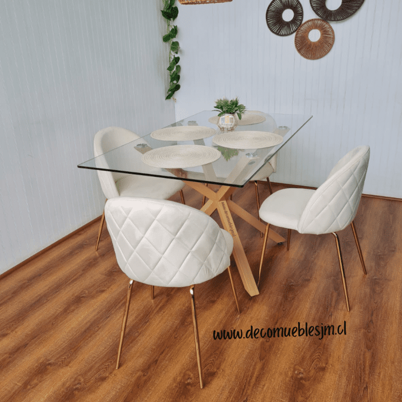 Comedor Venecia Velvet Gold