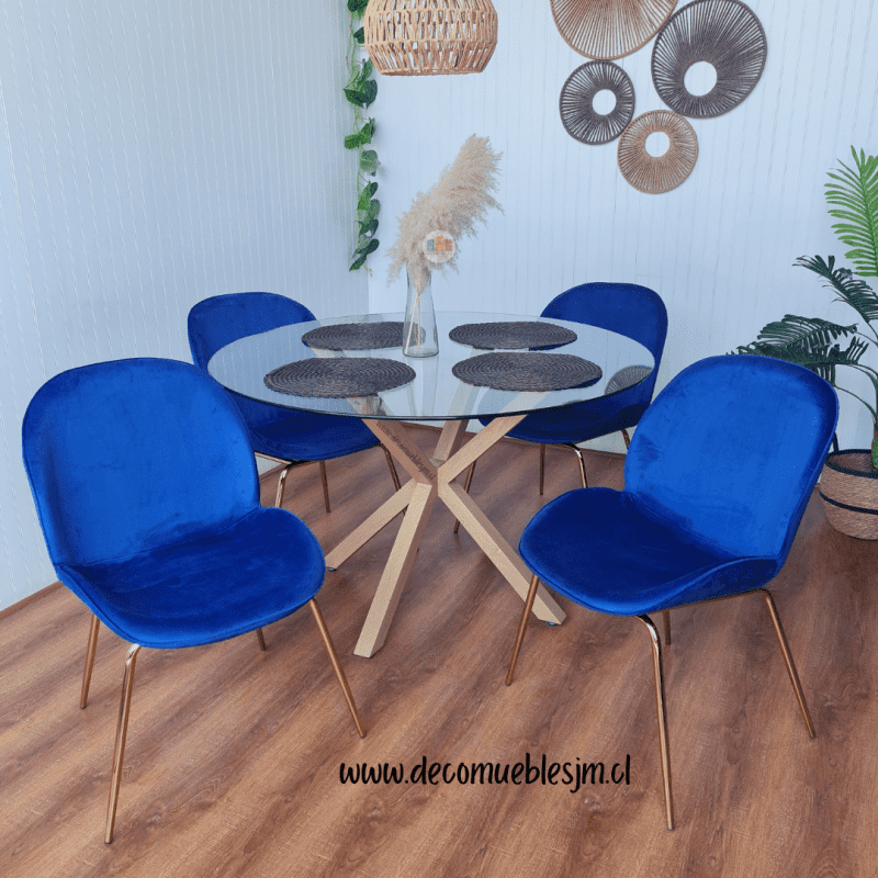 Comedor Elite Olivia Velvet Gold