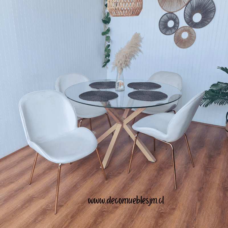 Comedor Elite Olivia Velvet Gold - Imagen 5