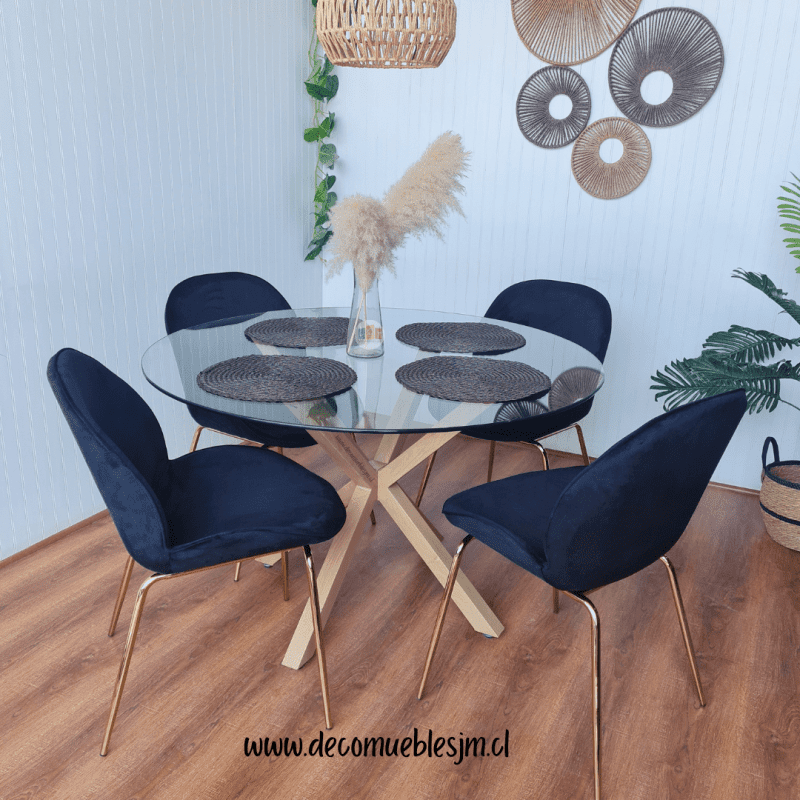 Comedor Elite Olivia Velvet Gold - Imagen 3