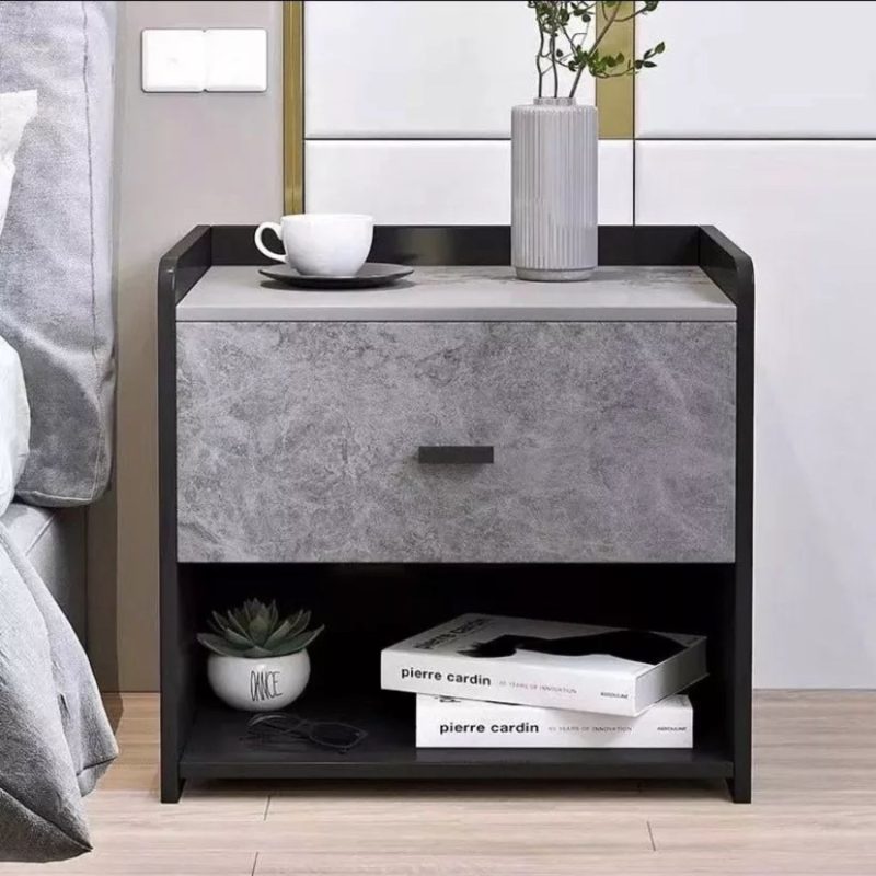 Velador Marmol MDF Gris - Imagen 2