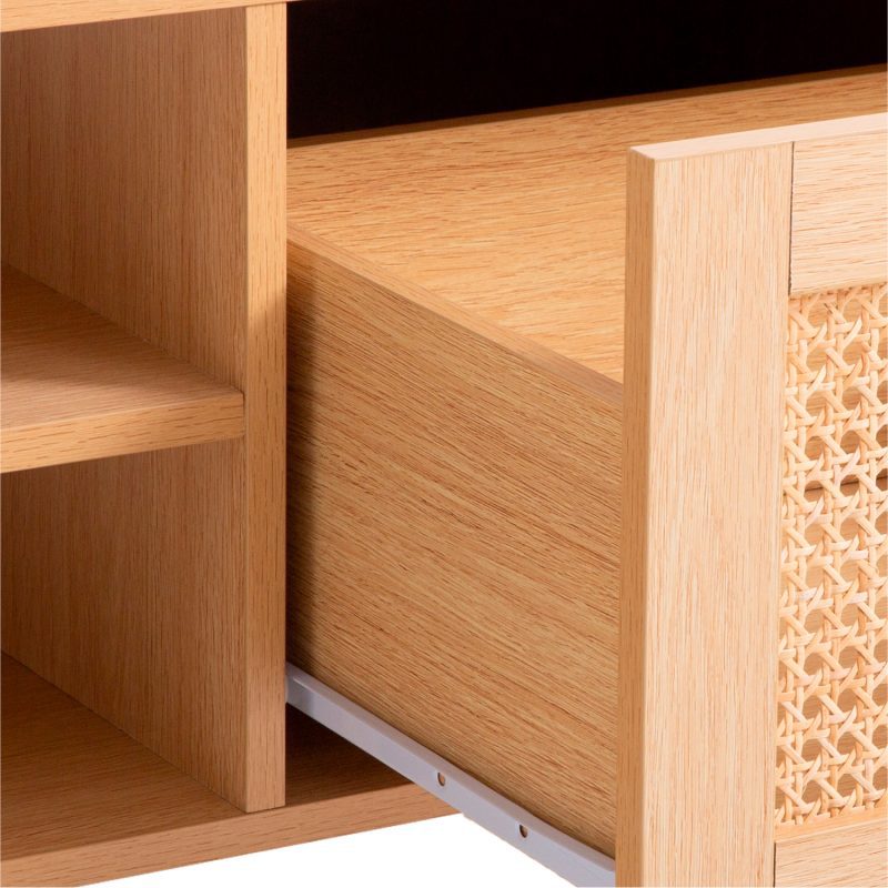 Mesa de Centro con rattan y madera - Imagen 2