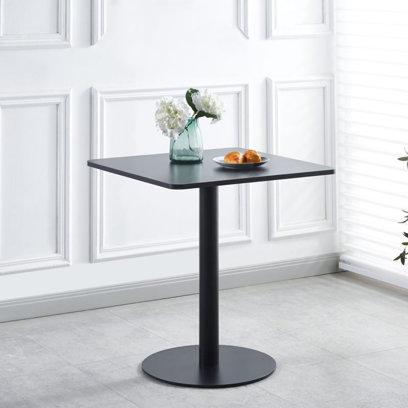 Mesa restaurant 70x70 Tubo Metal cubierta MDF - Imagen 2