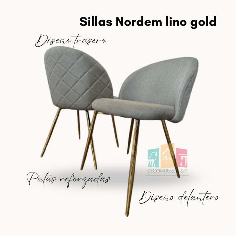Silla Nordem lino gold