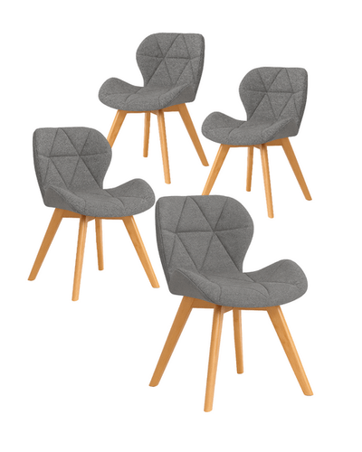 Pack de 4 sillas Mariposa lino