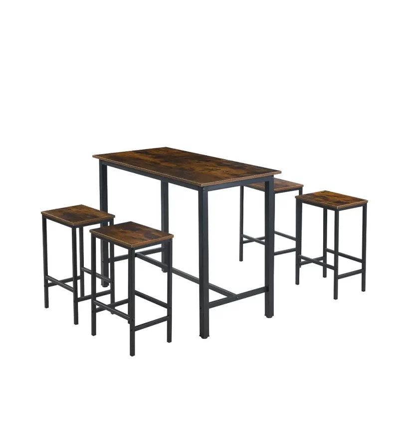 Set de comedor para cocina con pisos taburetes madera industrial