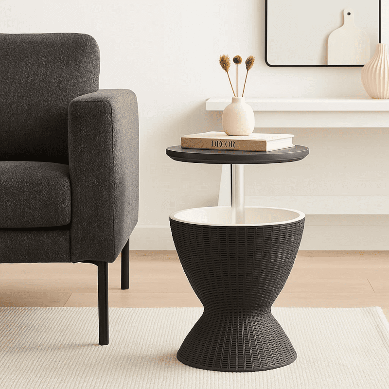 Mesa Alta Nami Bar Multifuncional de Rattan Sintético - Imagen 2