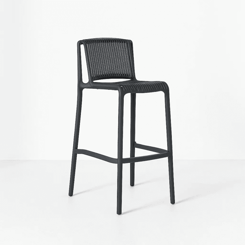 Taburete Alto Capri Polipropileno - Negro