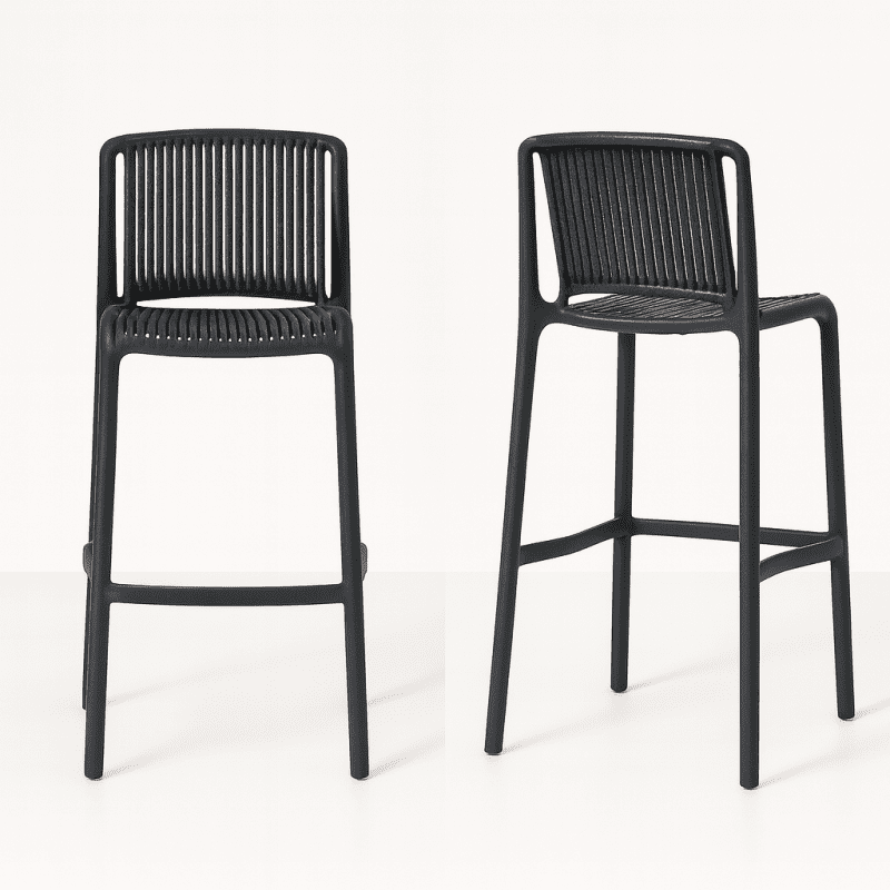 Pack duo taburete Capri negro