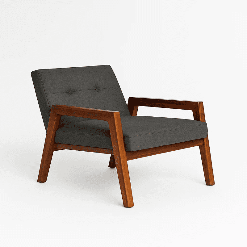 Sillón Marlow de Terciopelo - Gris Oscuro